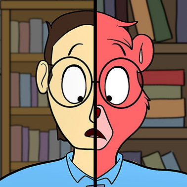 Pascal — half human, half gummi bear